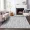 Homeroots 3' X 5' Gray And Ivory Abstract Washable Indoor Outdoor Area Rug 588510 - alternate 5