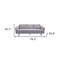 Homeroots 79" Gray Polyester Sofa With Black Legs 396462 - alternate 2