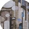 Homeroots 8' Brown Gray And Blue Round Geometric Washable Indoor Outdoor Area Rug 604496 - alternate 3