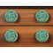 Homeroots Set of Six Green Mushroom Knob Floral Ceramic Drawer Pull Knobs, 6PK 635758 - alternate 3