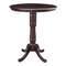 International Concepts Round 36 in Rd Top Pedestal Table, 12 in Leaf, 40.9 inH, Bar Height, Rich Mocha, 36 W, 48 L, Wood K15-36RXT-6B-2 - alternate 1