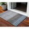 Homeroots 3' X 5' Blue Gray And Charcoal Southwestern Washable Indoor Outdoor Area Rug 605127 - alternate 1