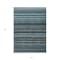 Homeroots 5' X 8' Teal Blue Sky Blue And Gray Striped Washable Indoor Outdoor Area Rug 577812 - alternate 3