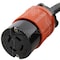 Ac Works SOOW Extension Cord, 12 AWG, 12/3, 1 Outlets, L15-20R, Black, Rubber, L15-20P, 75 ft L1520PR-075 - alternate 2