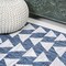 Jonathan Y Andratx Modern Tribal Geometric Ivory/Blue 2 ft. x 8 ft. Indoor/Outdoor Runner Rug SMB126C-28 - alternate 3