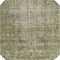 Homeroots 8' Olive Green Round Oriental Washable Indoor Outdoor Area Rug 607568 - alternate 2