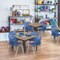 Regency Square Kee Adjustable Classroom Table W/ 4 Andy Stack Chairs, 42 in W, 30 in L, Noble Oak TB4242NOAPBK45NV - alternate 3