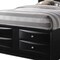 Homeroots Black Wood King Bed Frame With Drawers 376950 - alternate 3