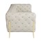 Homeroots 93" Cream Italian Leather Chesterfield Solid Wood Sofa 720457 - alternate 4