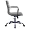 Leisuremod Harris Faux Leather Office Chair - Mid-Back Ergonomic Swivel Desk Chair, Iron Base HOBL19GRL - alternate 2