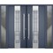 Vdomdoors Steel Double Doors Deux 0757 Gray Graphite 2 Sidelight Exterior Windows Stainless Inserts Single Mo DEUX0757DEXD-GRE-RH-W12+72+12 x H80 - alternate 1