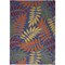 Homeroots 5' X 7' Orange Green And Blue Indoor Outdoor Area Rug 527624 - alternate 2