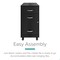Space Solutions 14.25 in W 3 Drawer Mobile Vertical File Cabinet, Black 24427 - alternate 3