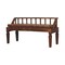 Homeroots 43in Beige and Brown Boucle and Solid Wood Upholstered Bench 723433 - alternate 2