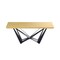 Homeroots 79" Natural and Black Wood and Metal Trestle Base Dining Table 555164 - alternate 1