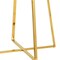 Homeroots 39" White And Gold Rounded Iron Pedestal Base Dining Table 486023 - alternate 2