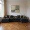 Homeroots Black Velvet U Shaped Sofa and Chaise Sectional With Toss Pillows 643882 - alternate 3