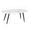 Homeroots 43" White and Black Faux Marble And Steel Coffee Table 568251 - alternate 4