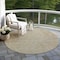 Homeroots 8' Ivory And Brown Round Abstract Washable Indoor Outdoor Area Rug 597048 - alternate 3
