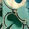 Homeroots 7" x 7" Blue And Green Vinyl Arabesque Peel And Stick Removable Tiles 572062 - alternate 3