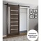 Sartodoors Sturdy Barn Door Frosted Glass 42x80 Solid Core Modern Interior QUADRO4088BD-B-CA-42 - alternate 1