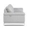 Homeroots 73in Light Gray And Silver Genuine Leather Loveseat 329618 - alternate 2