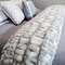Lavish Home Oversized Ruched Faux Fur Blanket 60x80-Inch Jacquard Faux Fur Queen Throw for Sofas and Beds, Gray HT-THROW1-GRY - alternate 3