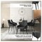 Leisuremod Sonnet Modern Dining Chair in Grey Leather and Iron Legs SC51GR - alternate 2