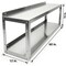 Amgood 60 in. 2-Tier Stainless Steel Wall Shelf - 12 in. x 60 in. x 16 in. AMG WMSS-1260-2T-Z - alternate 2