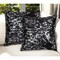 Homeroots Set of Two 18" Black and Silver Abstract Cowhide Throw Pillows with Glitter, 2PK 544641 - alternate 1