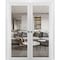 Sartodoors Sliding Double Pocket Door Clear Glass, Lucia 2166 White Silk, Kit Trims Rail Hardware, Solid Woo LUCIA2166DP-WS-4884 - alternate 1