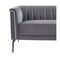Homeroots 76" Dark Gray Sofa With Silver Legs 480907 - alternate 3
