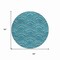 Homeroots 8' Teal Blue Fern Green And Ivory Round Geometric Washable Indoor Outdoor Area Rug 615238 - alternate 3