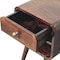 Homeroots 22" Brown Solid Wood Square One Drawer Nightstand 651799 - alternate 2