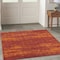 Homeroots 5' Red And Orange Square Abstract Indoor Outdoor Area Rug 545982 - alternate 2