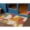 Homeroots 3' X 5' Coral Gold And Ivory Geometric Washable Indoor Outdoor Area Rug 617902 - alternate 1