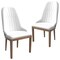 Leisuremod Verisma Collection Modern Wooden Dining Chair in Black Fabric with White Front, 2PK VC57BFW2 - alternate 1