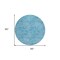 Homeroots 8' Teal Blue And Ivory Round Abstract Washable Indoor Outdoor Area Rug 599762 - alternate 3