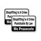 Signmission Shoplifting Is A Crime Punishable By Law We Prosecute, 18'' X 24'' 2 Signs, Heavy Gauge Aluminum, 2PK A-1824-2PACK-3004 - alternate 1