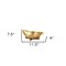 Homeroots 12" Gold Aluminum Oval Eye Shaped Centerpiece Bowl 568877 - alternate 2