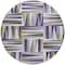 Homeroots 8' Lavender Brown And Green Round Geometric Washable Indoor Outdoor Area Rug 598276 - alternate 2