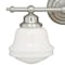 Vaxcel Huntley 2 Light Satin Nickel Farmhouse Schoolhouse Bathroom Vanity Fixture W0169 - alternate 3