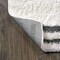 Jonathan Y Petra Stripe Geometric Shag White/Gray 2 ft. x 8 ft. Runner Rug MOH406A-28 - alternate 2