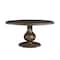 Homeroots 60" Brown Solid Wood Pedestal Base Round Top Dining Table 565240 - alternate 2