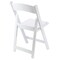 Elama 4 Piece Plastic Folding Resin Chair in White with Removable Seat Pad ELM-L001W - alternate 3