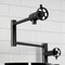 Kingston Brass Deck Mount Pot Filler Faucet with Knurled Handle, Matte Black KS4700RKX - alternate 2