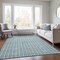 Homeroots 5' X 8' Teal Blue And Ivory Geometric Washable Indoor Outdoor Area Rug 614780 - alternate 2