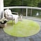 Homeroots 8' Artichoke Green And Lime Green Round Nautical Washable Indoor Outdoor Area Rug 581721 - alternate 3