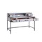 Homeroots 54" Gray Wood Writing Desk With Five Drawers 491383 - alternate 2