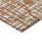 Homeroots 8' Terra Cotta Tan And Ivory Round Abstract Washable Indoor Outdoor Area Rug 602535 - alternate 3